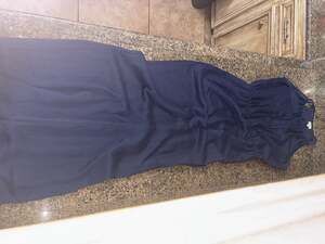 Cremieux Navy Blue Sleeveless Maxi Dress Size S